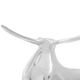 Stierensculptuur Zilver Aluminium