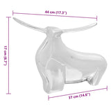 Stierensculptuur Zilver Aluminium