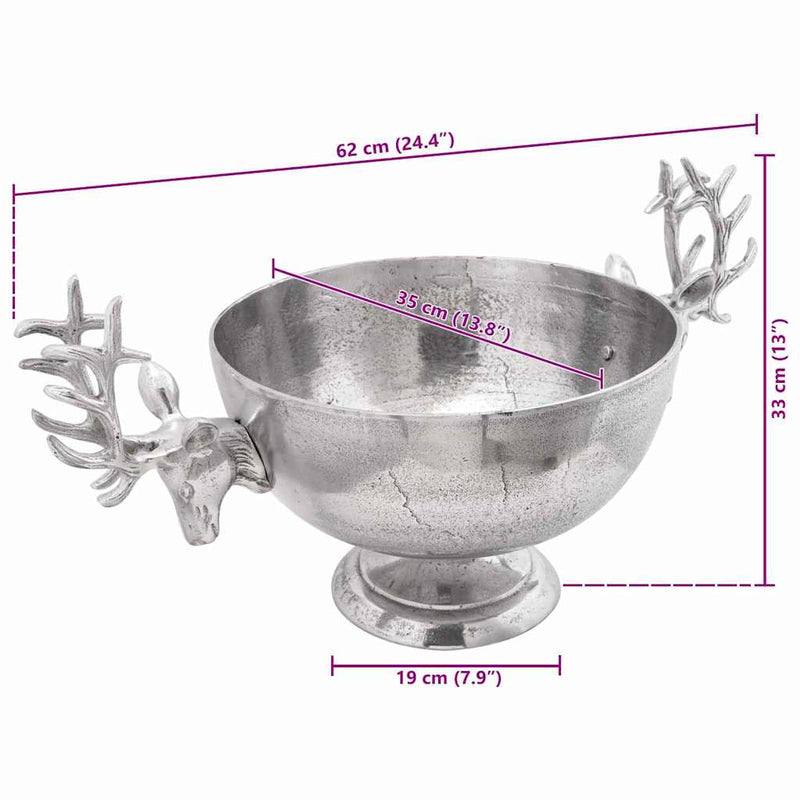 Kop Zilver 62 X 35 X 33 Cm Aluminium
