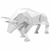 Stierensculptuur Zilver Aluminium