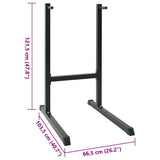 Dip Station Zwart 103.5 X 66.5 X 121.5 Cm Gepoedercoat Staal