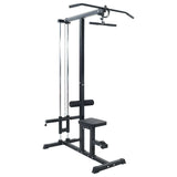 Lat Pulldown Machine Zwart 110 X 70 X 187 Cm Gepoedercoat Staal