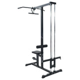 Lat Pulldown Machine Zwart 110 X 70 X 187 Cm Gepoedercoat Staal