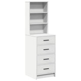 Highboard Met Lade 40 X 41 X 135 Cm Bewerkt Hout