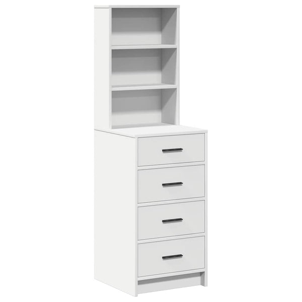 Highboard Met Lade 40 X 41 X 135 Cm Bewerkt Hout