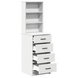 Highboard Met Lade 40 X 41 X 135 Cm Bewerkt Hout