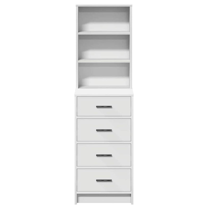Highboard Met Lade 40 X 41 X 135 Cm Bewerkt Hout