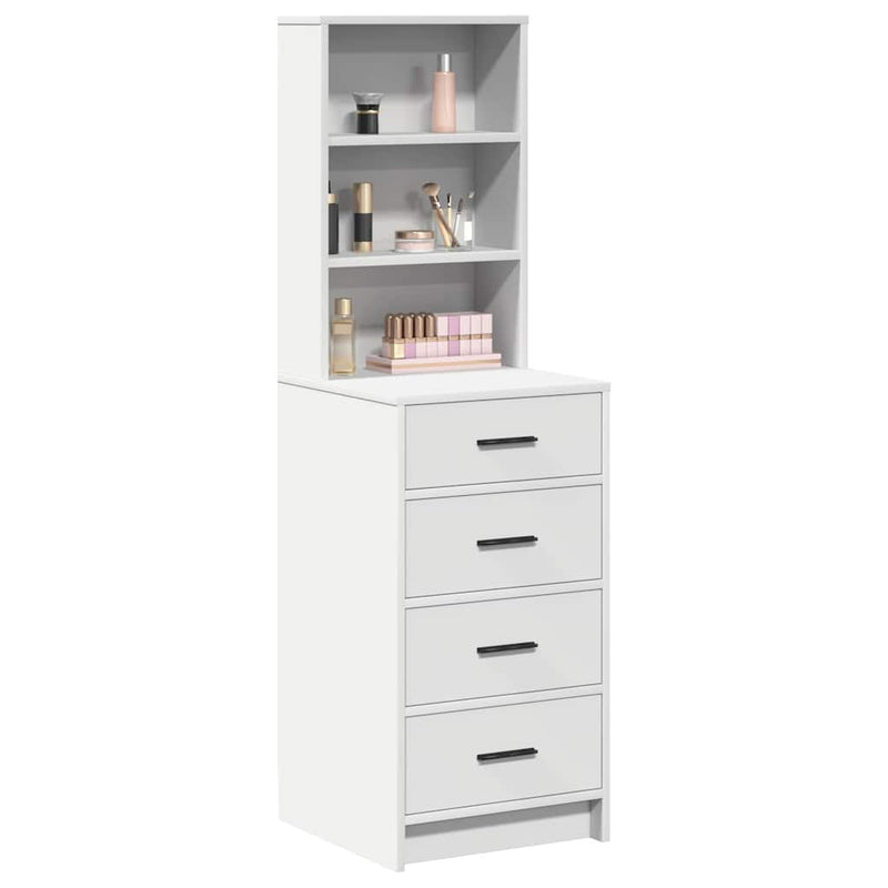 Highboard Met Lade 40 X 41 X 135 Cm Bewerkt Hout