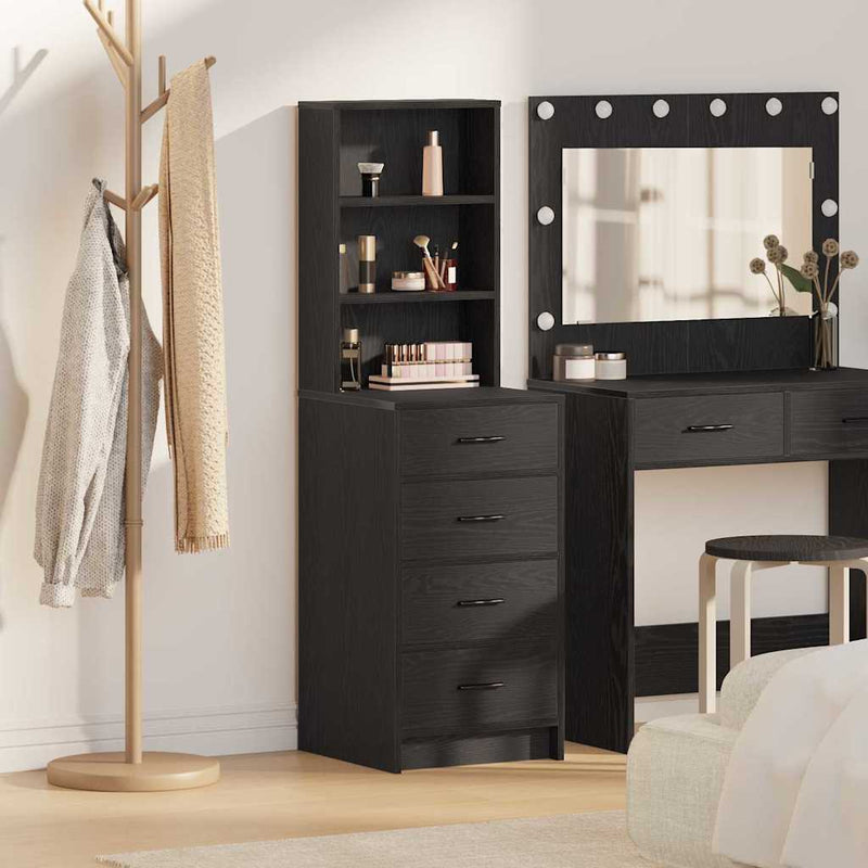 Highboard Met Lade 40 X 41 X 135 Cm Bewerkt Hout