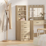 Highboard Met Lade 40 X 41 X 135 Cm Bewerkt Hout