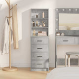 Highboard Met Lade 40 X 41 X 135 Cm Bewerkt Hout