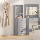 Highboard Met Lade 40 X 41 X 135 Cm Bewerkt Hout