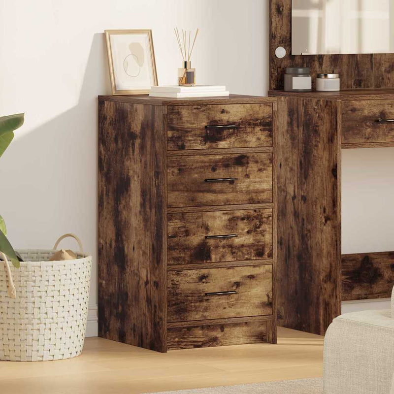 Dressoir Met Lade 40 X 41 X 75 Cm Bewerkt Hout