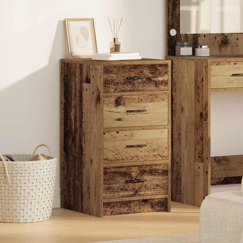 Dressoir Met Lade 40 X 41 X 75 Cm Bewerkt Hout