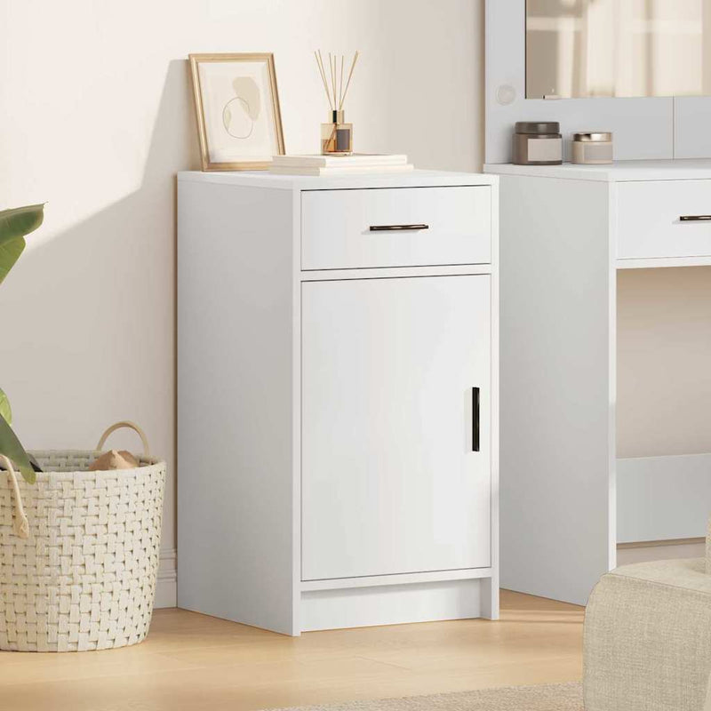 Dressoir Met Lade 40 X 40,5 X 75 Cm Bewerkt Hout