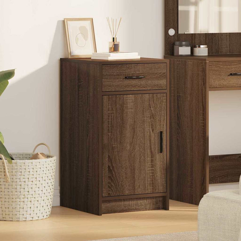 Dressoir Met Lade 40 X 40,5 X 75 Cm Bewerkt Hout