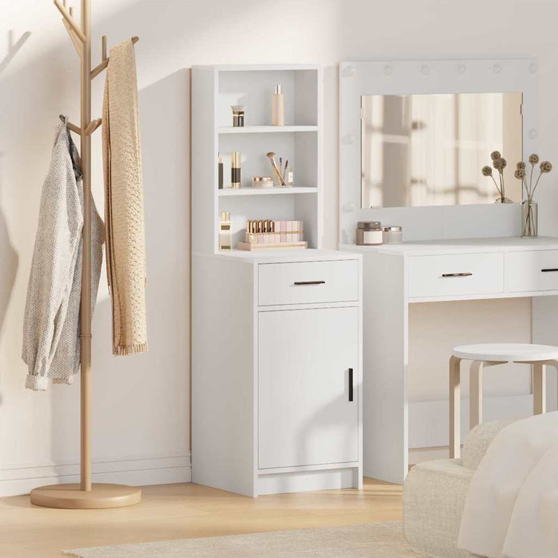 Highboard Met Lade 40 X 40,5 X 135 Cm Bewerkt Hout