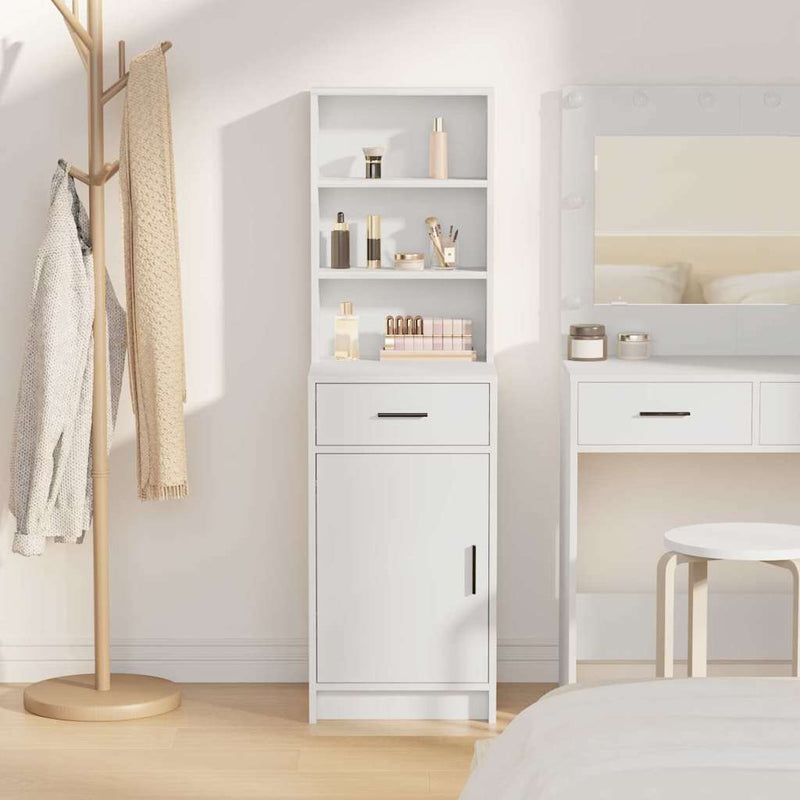 Highboard Met Lade 40 X 40,5 X 135 Cm Bewerkt Hout