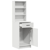 Highboard Met Lade 40 X 40,5 X 135 Cm Bewerkt Hout