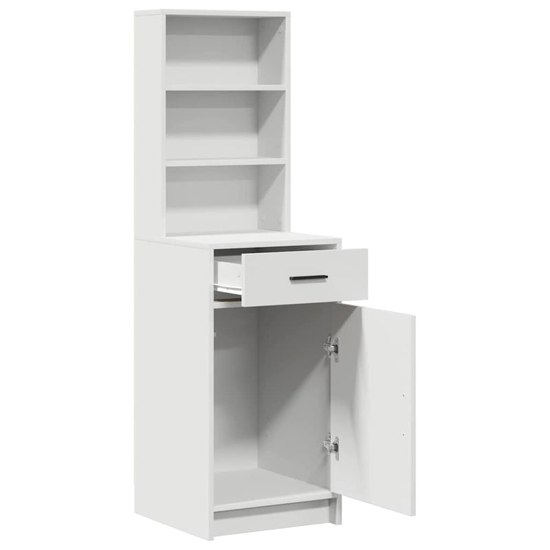 Highboard Met Lade 40 X 40,5 X 135 Cm Bewerkt Hout