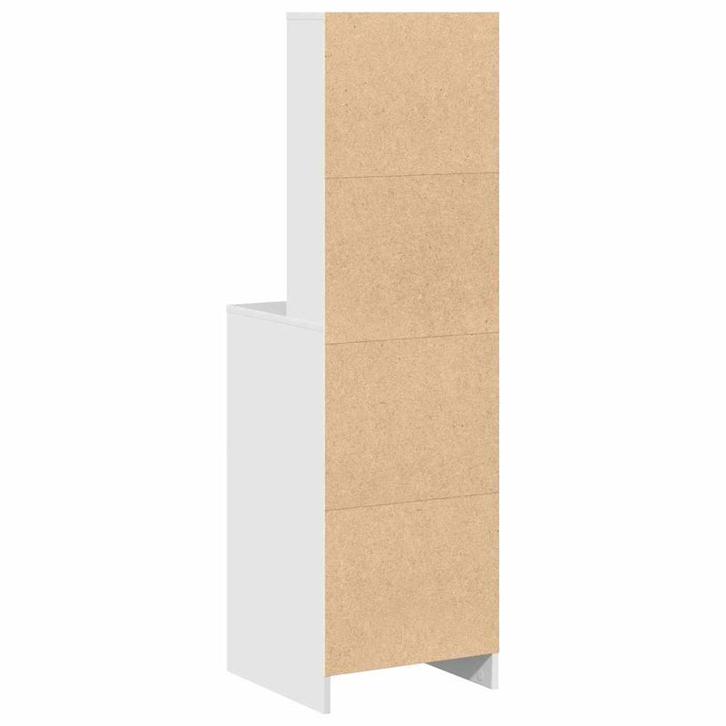 Highboard Met Lade 40 X 40,5 X 135 Cm Bewerkt Hout