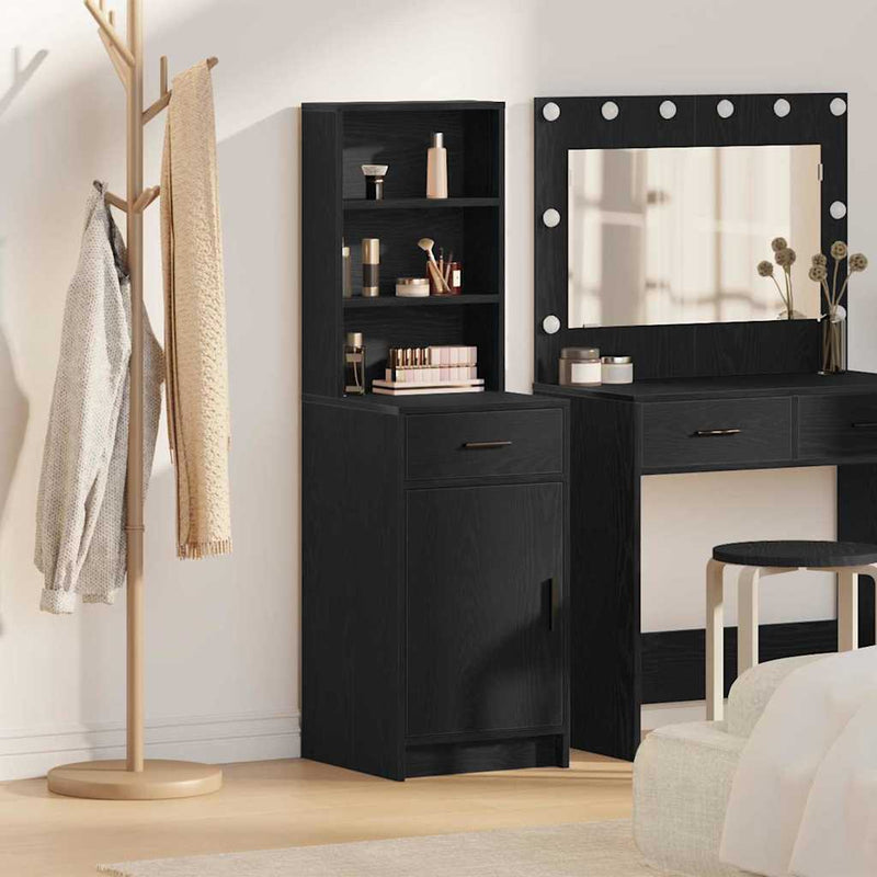 Highboard Met Lade 40 X 40,5 X 135 Cm Bewerkt Hout