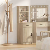 Highboard Met Lade 40 X 40,5 X 135 Cm Bewerkt Hout