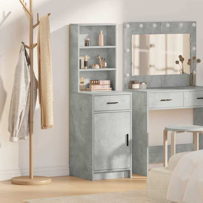 Highboard Met Lade 40 X 40,5 X 135 Cm Bewerkt Hout