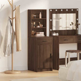Highboard Met Lade 40 X 40,5 X 135 Cm Bewerkt Hout