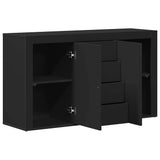 Dressoir Met Lade 120 X 36 X 69 Cm Bewerkt Hout