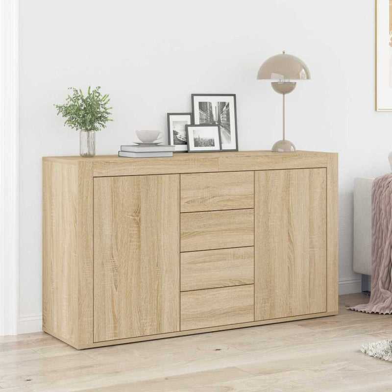 Dressoir Met Lade 120 X 36 X 69 Cm Bewerkt Hout