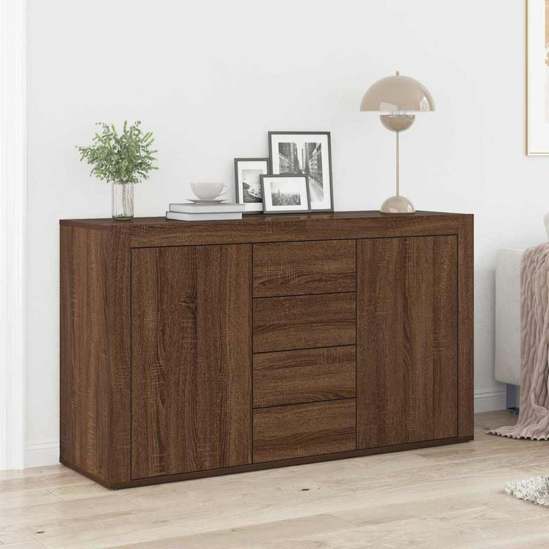 Dressoir Met Lade 120 X 36 X 69 Cm Bewerkt Hout