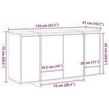 Dressoir 135 X 41 X 69 Cm Bewerkt Hout