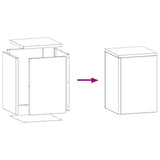 Plantenkasten 2 Pcs 24 X 24 X 35 Cm Staal