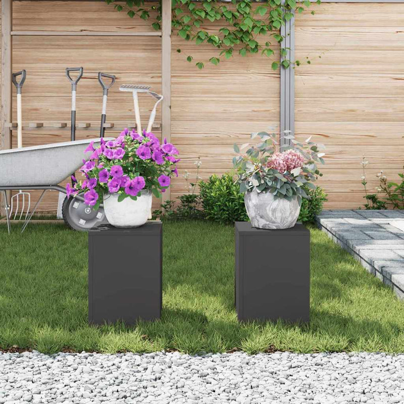 Plantenkasten 2 Pcs 24 X 24 X 35 Cm Staal