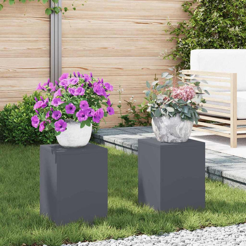 Plantenkasten 2 Pcs 24 X 24 X 35 Cm Staal