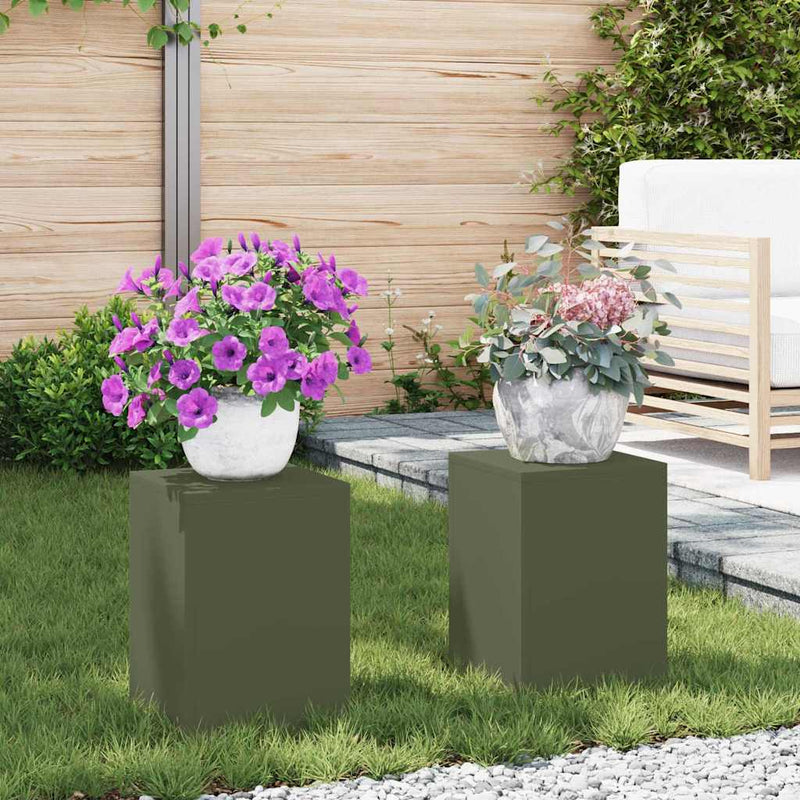 Plantenkasten 2 Pcs 24 X 24 X 35 Cm Staal