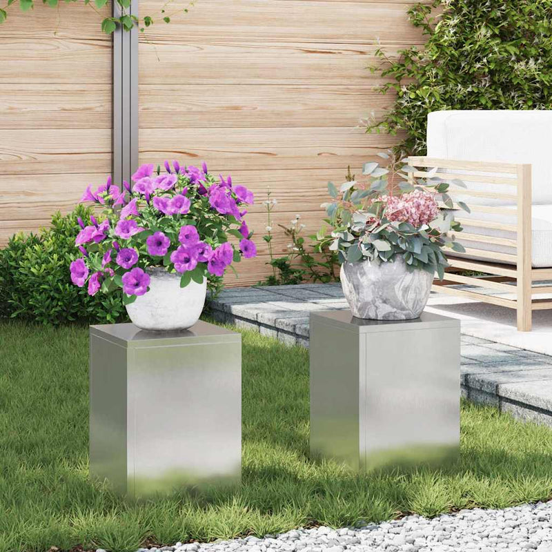 Plantenkasten 2 Pcs 24 X 24 X 35 Cm Staal
