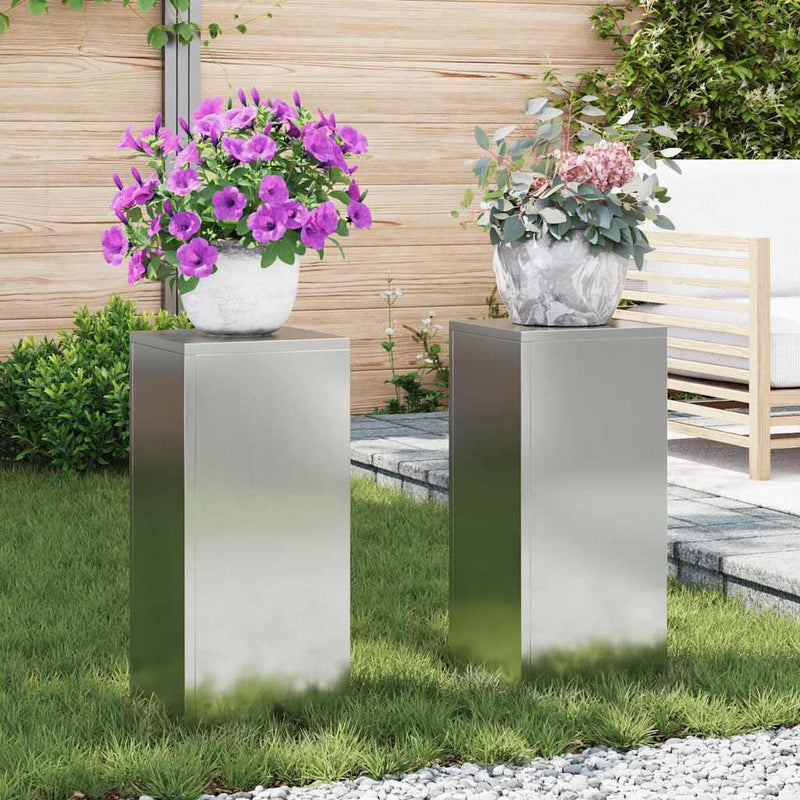 Plantenkasten 2 Pcs 24 X 24 X 35 Cm Staal