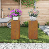 Plantenkasten 2 Pcs 24 X 24 X 35 Cm Staal
