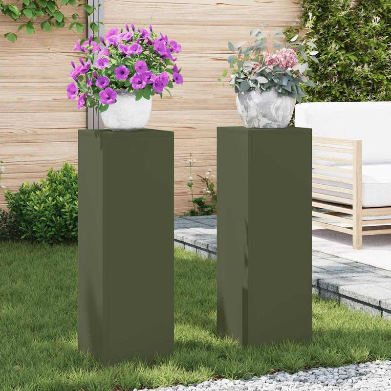 Plantenkasten 2 Pcs 24 X 24 X 35 Cm Staal