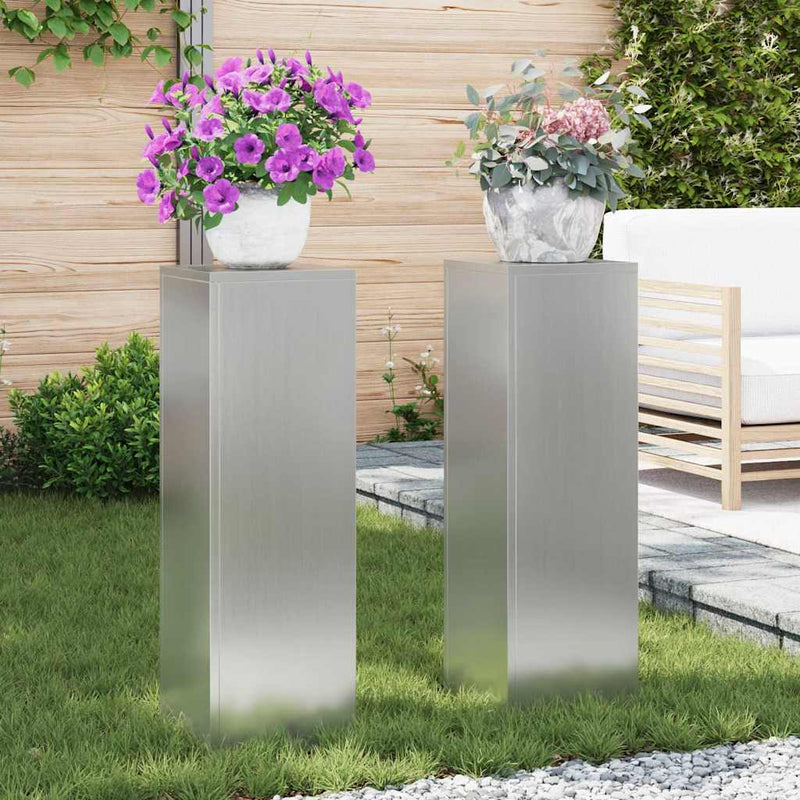 Plantenkasten 2 Pcs 24 X 24 X 35 Cm Staal