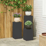 Plantenkasten 2 Pcs 24 X 24 X 35 Cm Staal