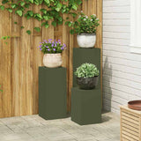 Plantenkasten 2 Pcs 24 X 24 X 35 Cm Staal