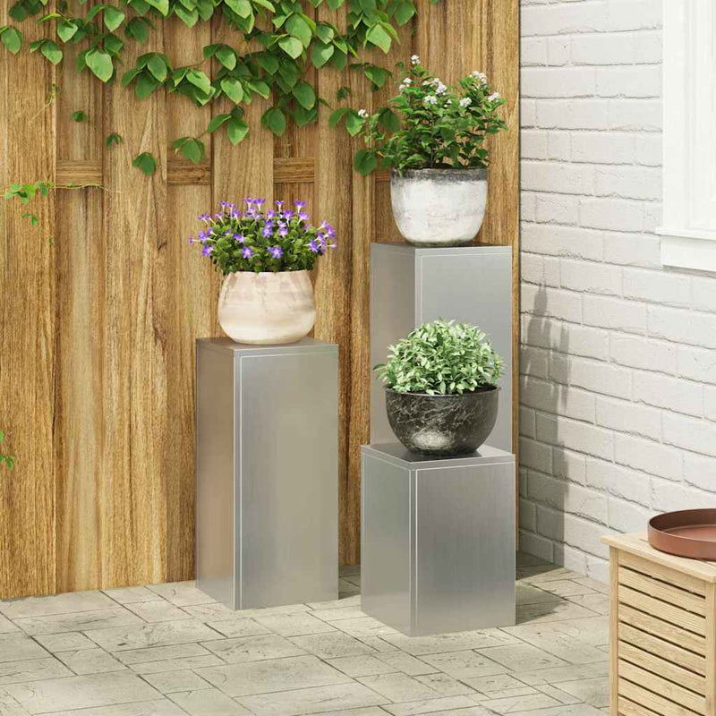Plantenkasten 2 Pcs 24 X 24 X 35 Cm Staal