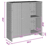 Opbergkast Met Opslag 100 X 36 X 102 Cm Rattan