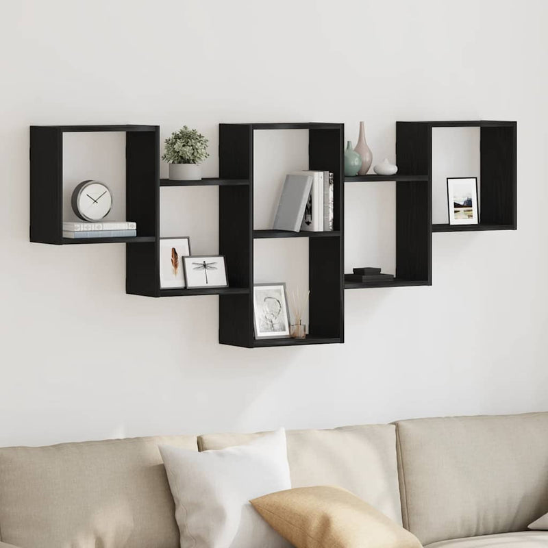 Wandschap 159X18X66 Cm Bewerkt Hout Kleurig