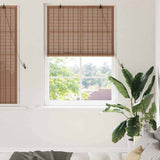 Rolgordijn Met Gordijnen Bruin Bamboe