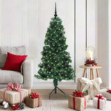 Kunstkerstboom Met Led's En Kerstballen Hoek 210 Cm Pvc