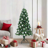 Kunstkerstboom Met Led's En Kerstballen Hoek 210 Cm Pvc